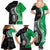 New Zealand Aotearoa Family Matching Summer Maxi Dress and Hawaiian Shirt Kiwi Fern Maori Pattern Green Version