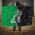 New Zealand Aotearoa Hooded Blanket Kiwi Fern Maori Pattern Green Version
