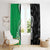 New Zealand Aotearoa Window Curtain Kiwi Fern Maori Pattern Green Version