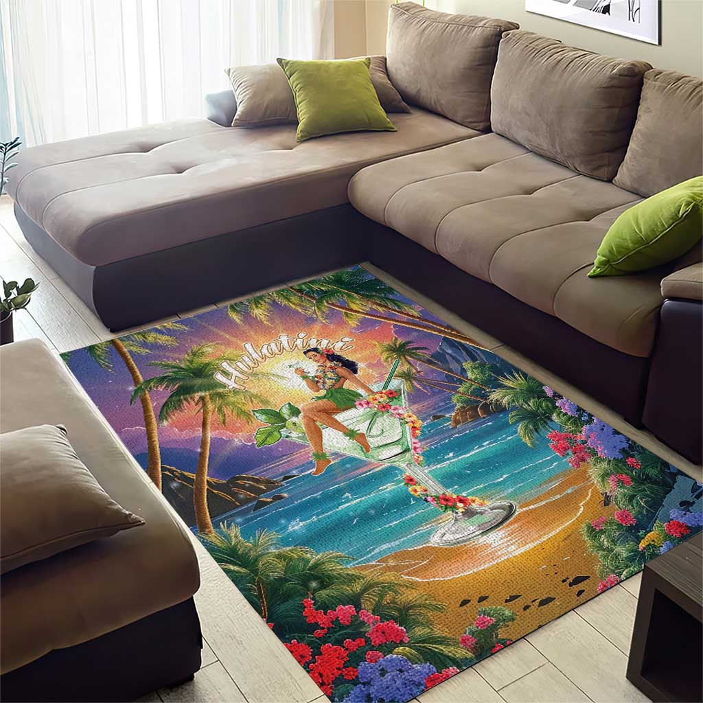 Aloha Hawaii Area Rug Hula Martini Tropical Vibes - Polynesian Pride