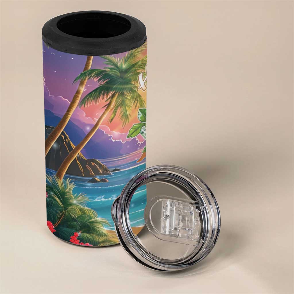 Aloha Hawaii 4 in 1 Can Cooler Tumbler Hula Martini Tropical Vibes - Polynesian Pride