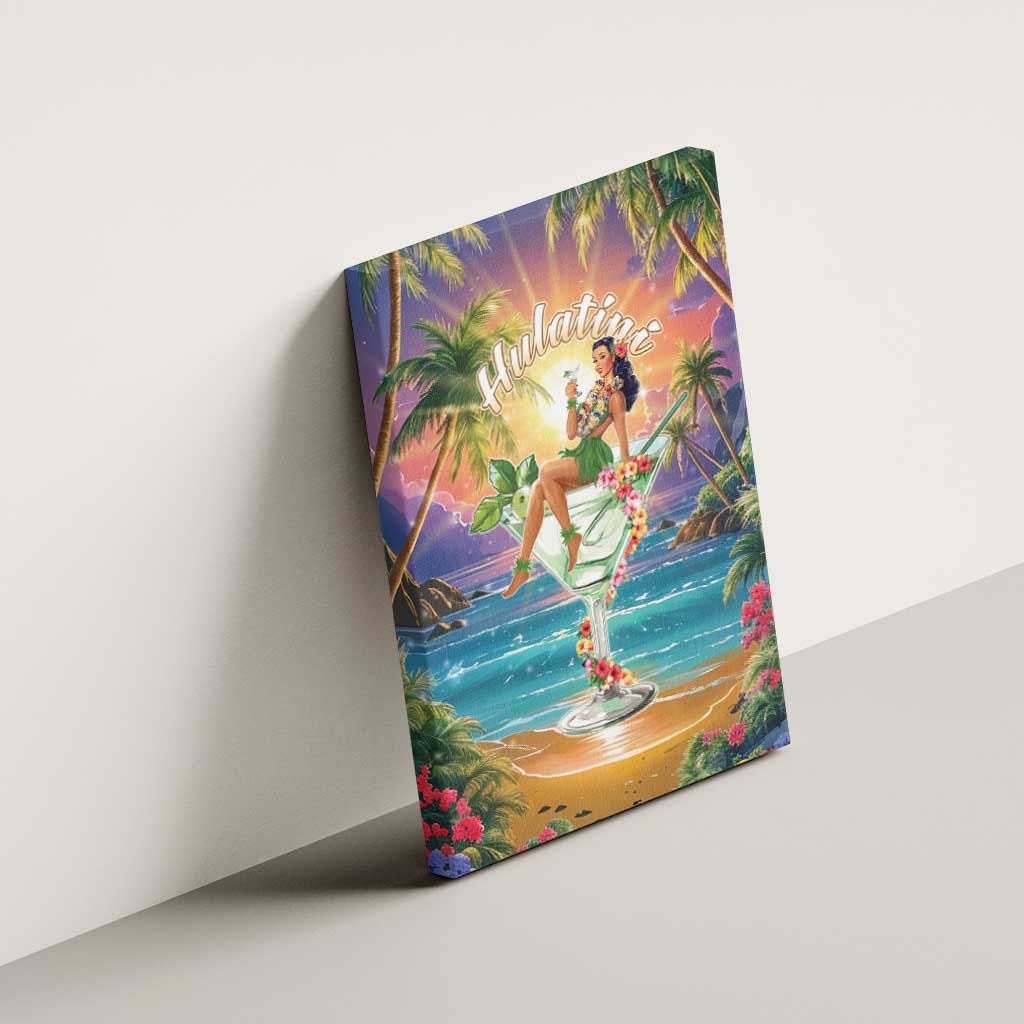 Aloha Hawaii Canvas Wall Art Hula Martini Tropical Vibes - Polynesian Pride