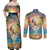 Aloha Hawaii Couples Matching Off Shoulder Maxi Dress and Long Sleeve Button Shirt Hula Martini Tropical Vibes - Polynesian Pride