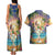 Aloha Hawaii Couples Matching Tank Maxi Dress and Hawaiian Shirt Hula Martini Tropical Vibes - Polynesian Pride