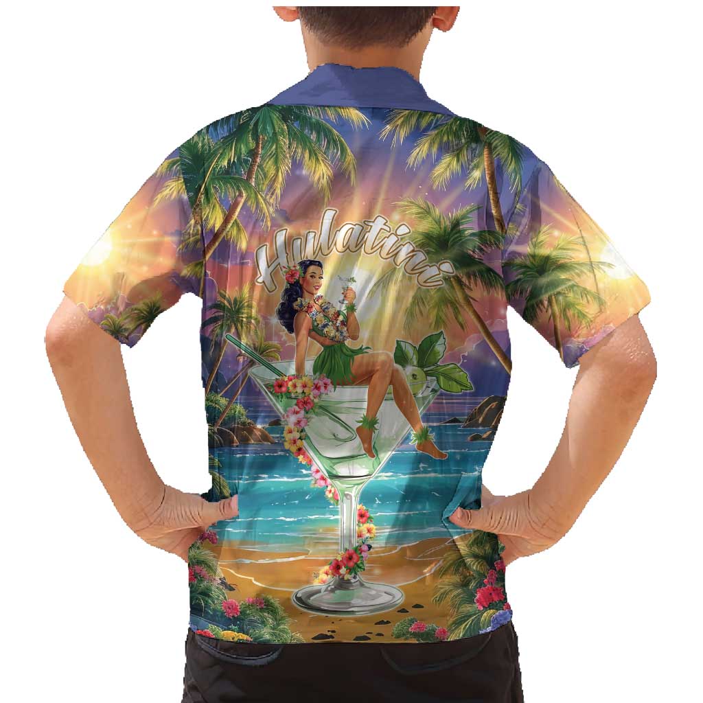 Aloha Hawaii Family Matching Mermaid Dress and Hawaiian Shirt Hula Martini Tropical Vibes - Polynesian Pride