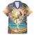 Aloha Hawaii Family Matching Off The Shoulder Long Sleeve Dress and Hawaiian Shirt Hula Martini Tropical Vibes - Polynesian Pride