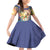Aloha Hawaii Family Matching Off Shoulder Short Dress and Hawaiian Shirt Hula Martini Tropical Vibes - Polynesian Pride