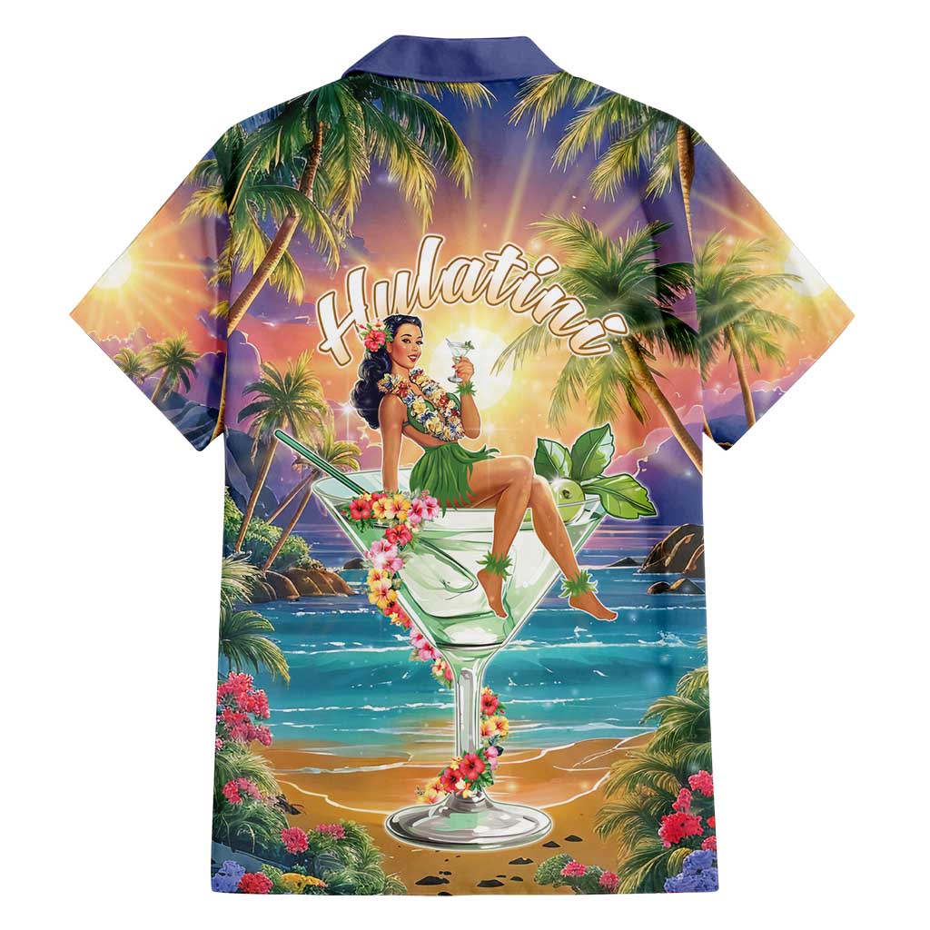 Aloha Hawaii Family Matching Puletasi and Hawaiian Shirt Hula Martini Tropical Vibes - Polynesian Pride