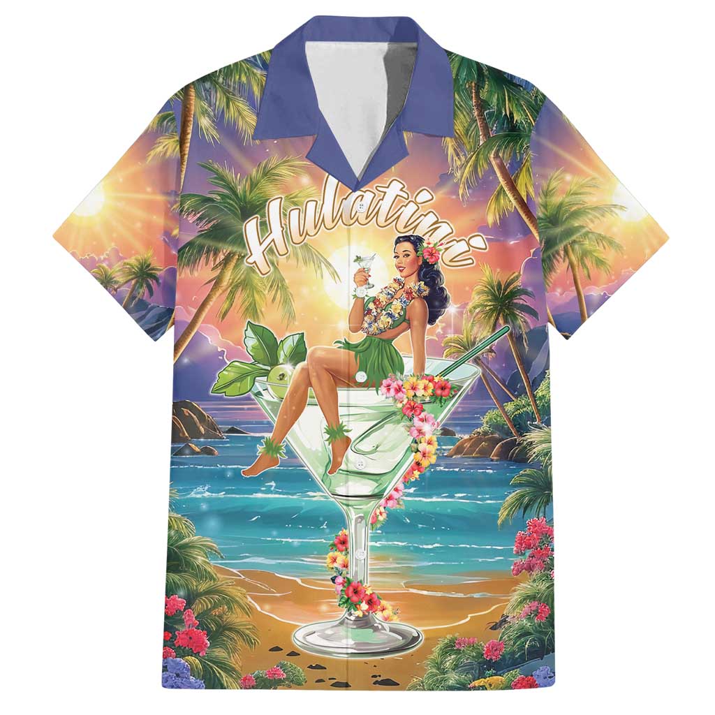 Aloha Hawaii Family Matching Tank Maxi Dress and Hawaiian Shirt Hula Martini Tropical Vibes - Polynesian Pride