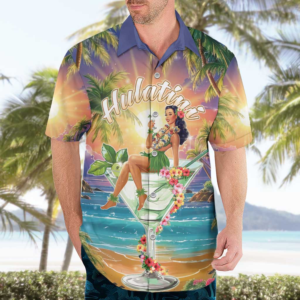 Aloha Hawaii Hawaiian Shirt Hula Martini Tropical Vibes - Polynesian Pride
