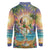 Aloha Hawaii Long Sleeve Polo Shirt Hula Martini Tropical Vibes - Polynesian Pride