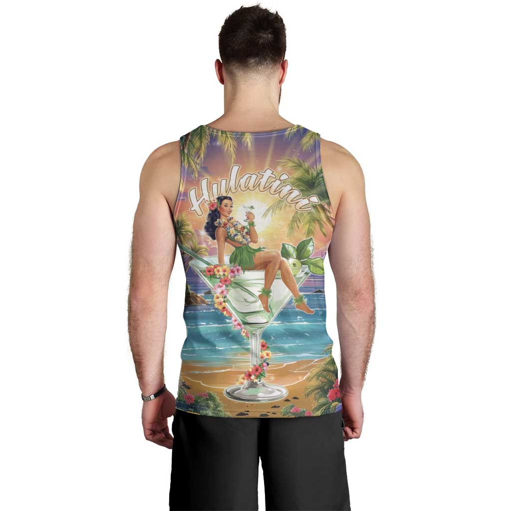 Aloha Hawaii Men Tank Top Hula Martini Tropical Vibes - Polynesian Pride