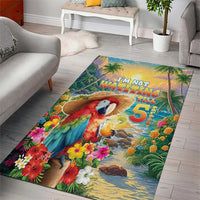 Hawaii Parrot Area Rug Im Not Waiting Till 5 Oclock - Polynesian Pride