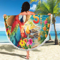 Hawaii Parrot Beach Blanket Im Not Waiting Till 5 Oclock - Polynesian Pride