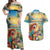 Hawaii Parrot Couples Matching Off Shoulder Maxi Dress and Hawaiian Shirt Im Not Waiting Till 5 Oclock - Polynesian Pride