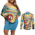 Hawaii Parrot Couples Matching Off Shoulder Short Dress and Long Sleeve Button Shirt Im Not Waiting Till 5 Oclock - Polynesian Pride