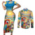 Hawaii Parrot Couples Matching Short Sleeve Bodycon Dress and Long Sleeve Button Shirt Im Not Waiting Till 5 Oclock - Polynesian Pride