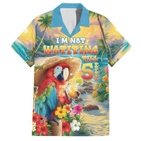Hawaii Parrot Family Matching Off Shoulder Short Dress and Hawaiian Shirt Im Not Waiting Till 5 Oclock - Polynesian Pride