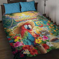 Hawaii Parrot Quilt Bed Set Im Not Waiting Till 5 Oclock - Polynesian Pride