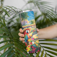 Hawaii Parrot Skinny Tumbler Im Not Waiting Till 5 Oclock - Polynesian Pride