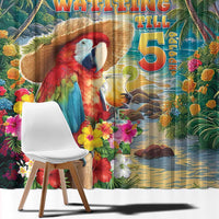 Hawaii Parrot Window Curtain Im Not Waiting Till 5 Oclock - Polynesian Pride