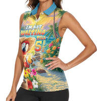Hawaii Parrot Women Sleeveless Polo Shirt Im Not Waiting Till 5 Oclock LT05 - Polynesian Pride