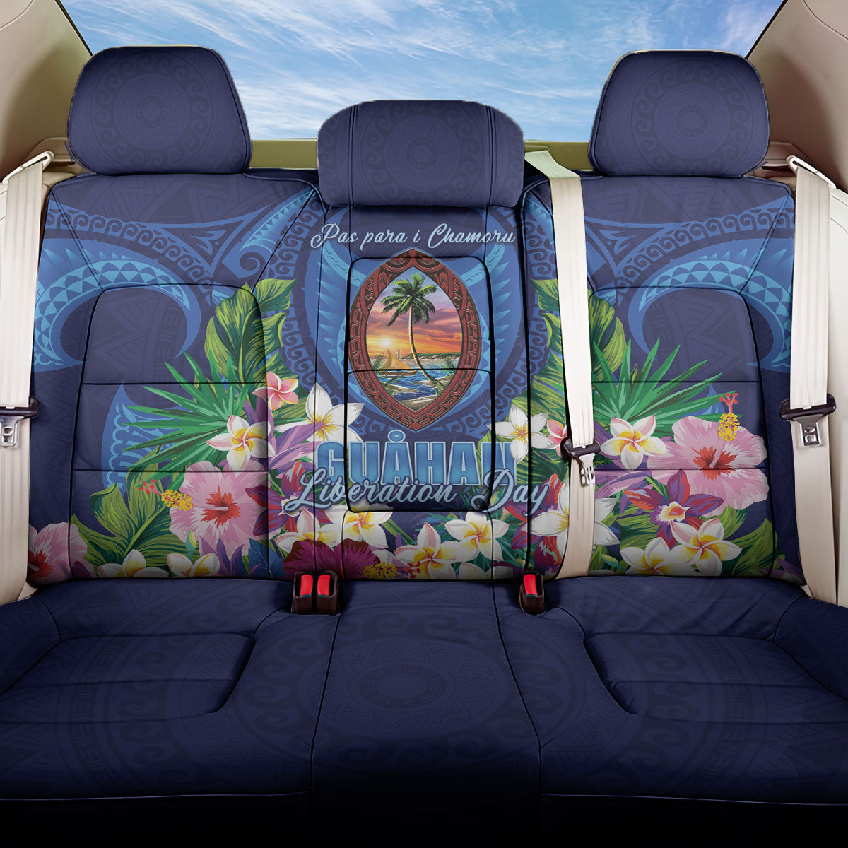 Guam Liberation Day Back Car Seat Cover Pas Para I Chamoru