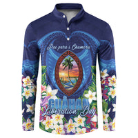 Guam Liberation Day Button Sweatshirt Pas Para I Chamoru