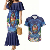 Guam Liberation Day Couples Matching Mermaid Dress and Hawaiian Shirt Pas Para I Chamoru