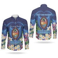 Guam Liberation Day Couples Matching Off Shoulder Short Dress and Long Sleeve Button Shirt Pas Para I Chamoru