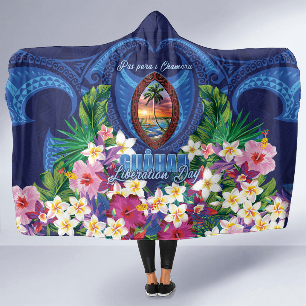 Guam Liberation Day Hooded Blanket Pas Para I Chamoru