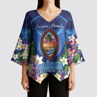 Guam Liberation Day Kimono Sleeve Blouse Pas Para I Chamoru