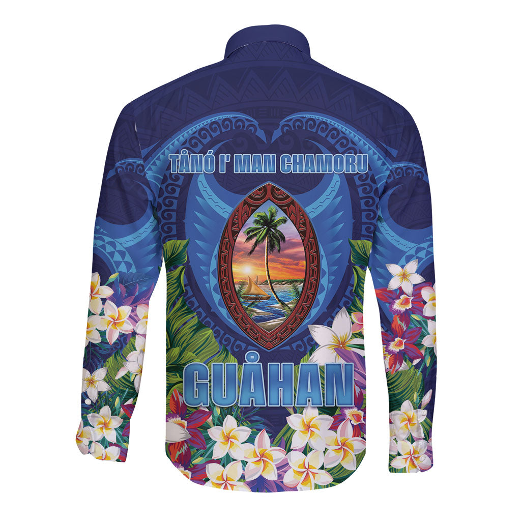 Guam Liberation Day Long Sleeve Button Shirt Pas Para I Chamoru