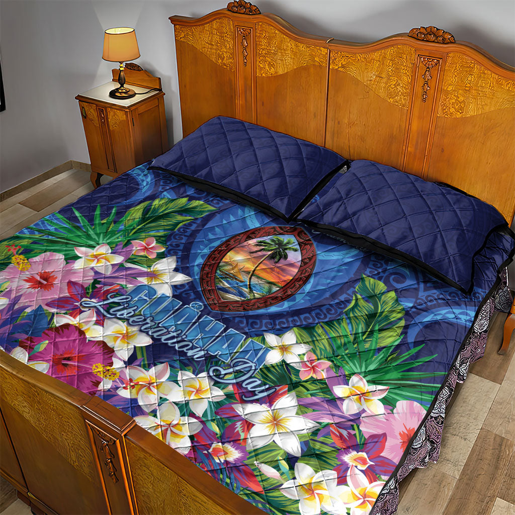 Guam Liberation Day Quilt Bed Set Pas Para I Chamoru