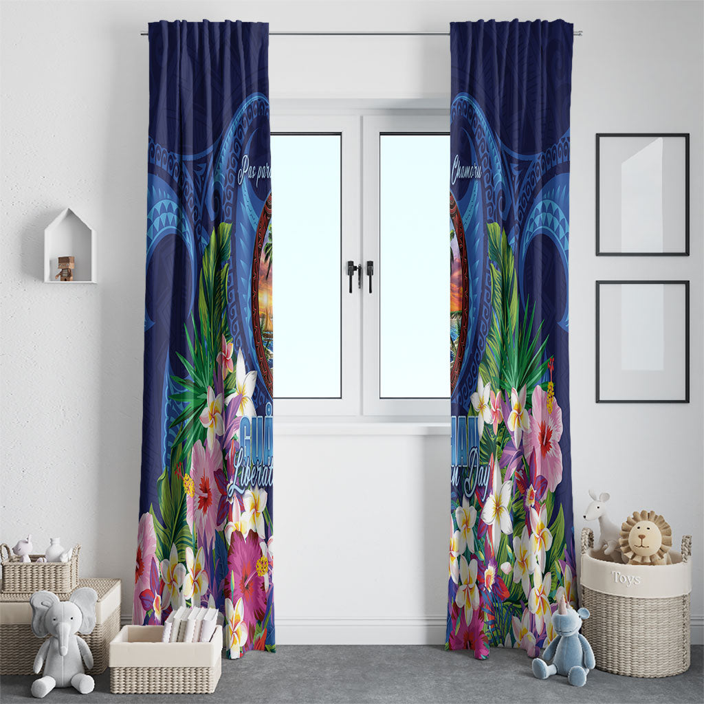 Guam Liberation Day Window Curtain Pas Para I Chamoru