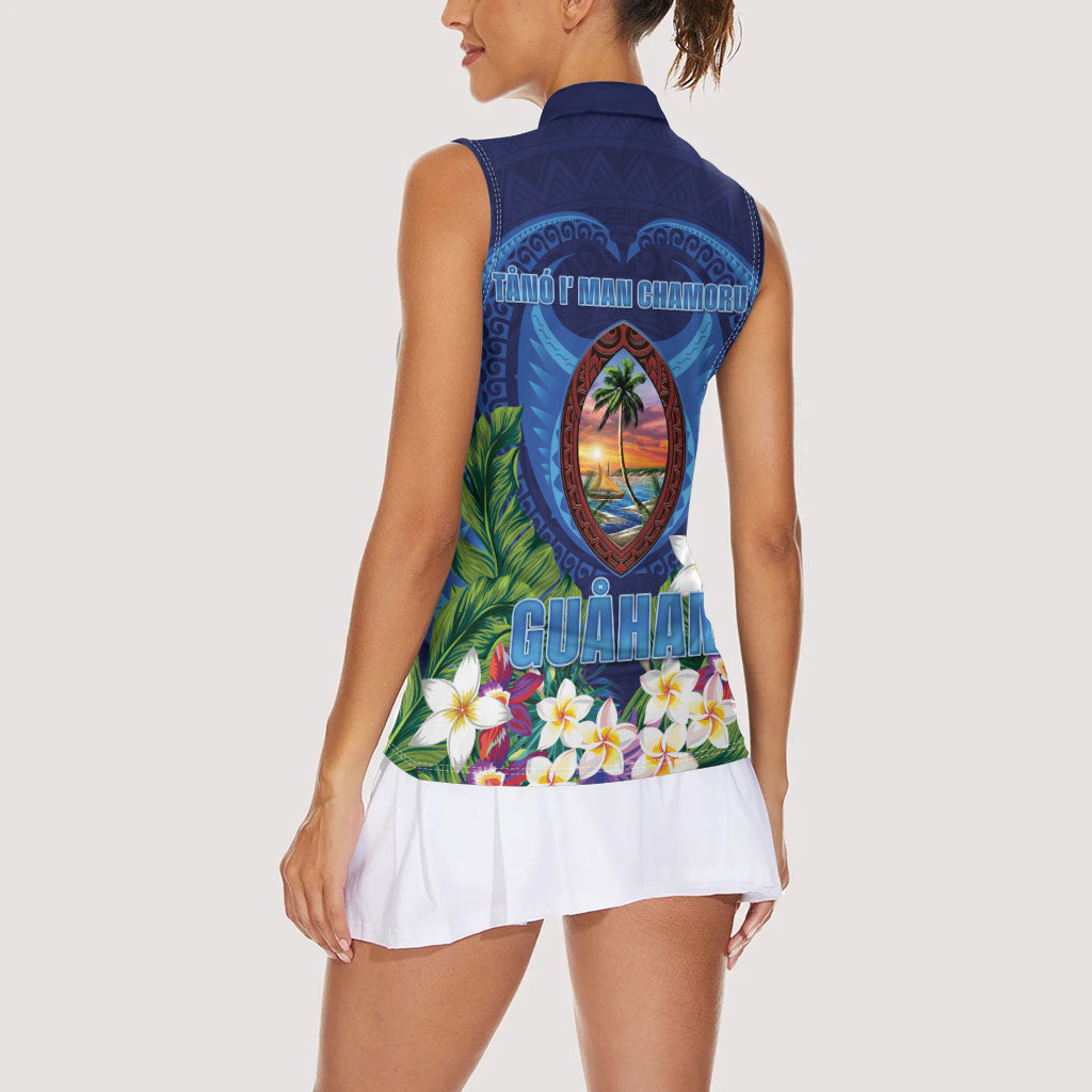 Guam Liberation Day Women Sleeveless Polo Shirt Pas Para I Chamoru