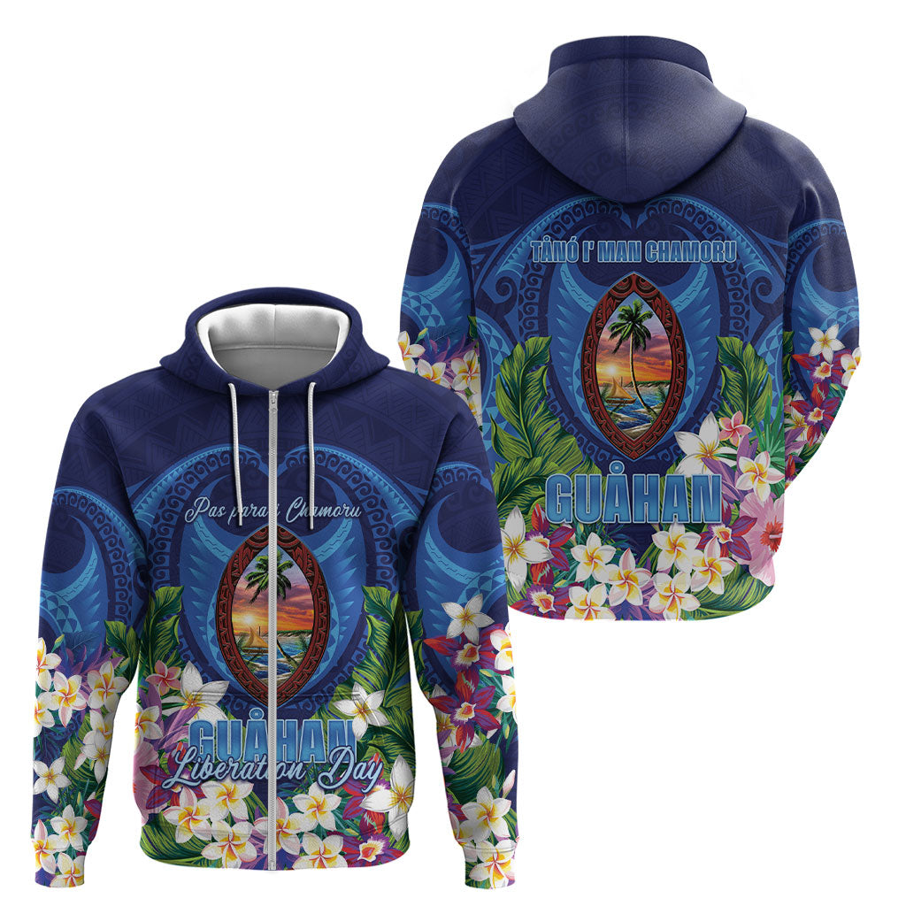 Guam Liberation Day Zip Hoodie Pas Para I Chamoru