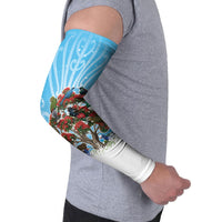 New Zealand Birds Christmas Arm Sleeves Pohutukawa Xmas Tree