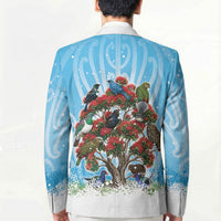New Zealand Birds Christmas Blazer Pohutukawa Xmas Tree