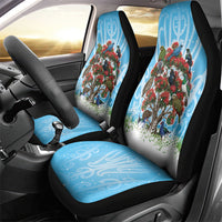 New Zealand Birds Christmas Car Seat Cover Pohutukawa Xmas Tree