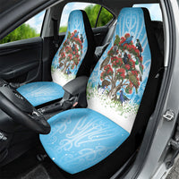 New Zealand Birds Christmas Car Seat Cover Pohutukawa Xmas Tree