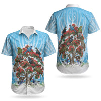 New Zealand Birds Christmas Couples Matching Summer Maxi Dress and Hawaiian Shirt Pohutukawa Xmas Tree