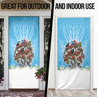New Zealand Birds Christmas Door Cover Pohutukawa Xmas Tree