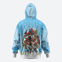 New Zealand Birds Christmas Hoodie Pohutukawa Xmas Tree