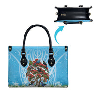 New Zealand Birds Christmas Leather Bag Pohutukawa Xmas Tree