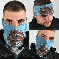 New Zealand Birds Christmas Neck Gaiter Pohutukawa Xmas Tree
