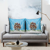 New Zealand Birds Christmas Pillow Cover Pohutukawa Xmas Tree