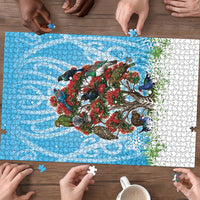 New Zealand Birds Christmas Puzzle Pohutukawa Xmas Tree