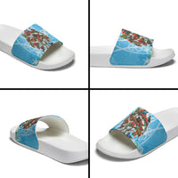New Zealand Birds Christmas Slide Sandals Pohutukawa Xmas Tree