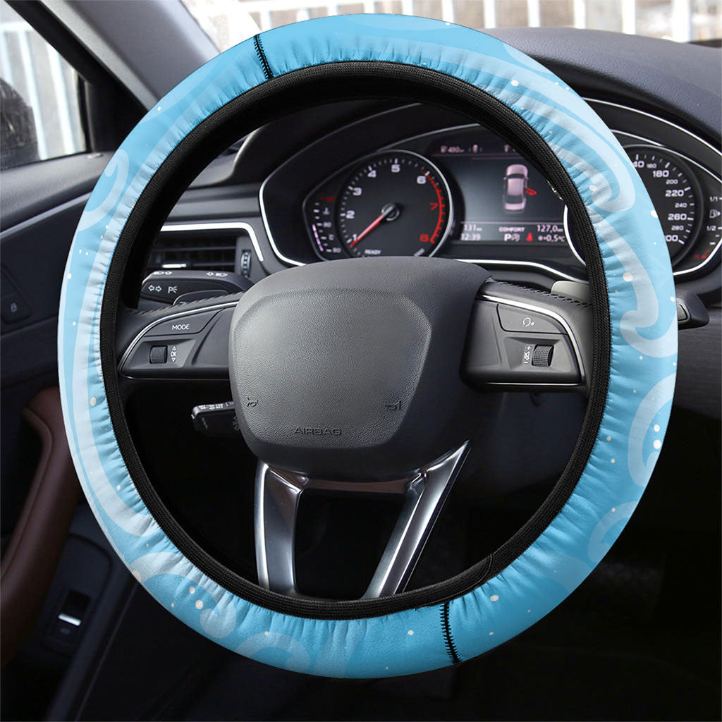 New Zealand Birds Christmas Steering Wheel Cover Pohutukawa Xmas Tree